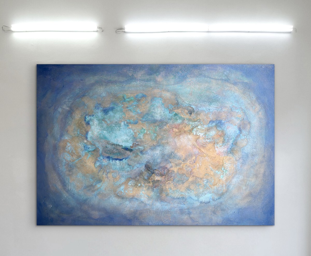 Wayward Son by Clarisse Noelle — metallic acrylic on upcycled canvas
